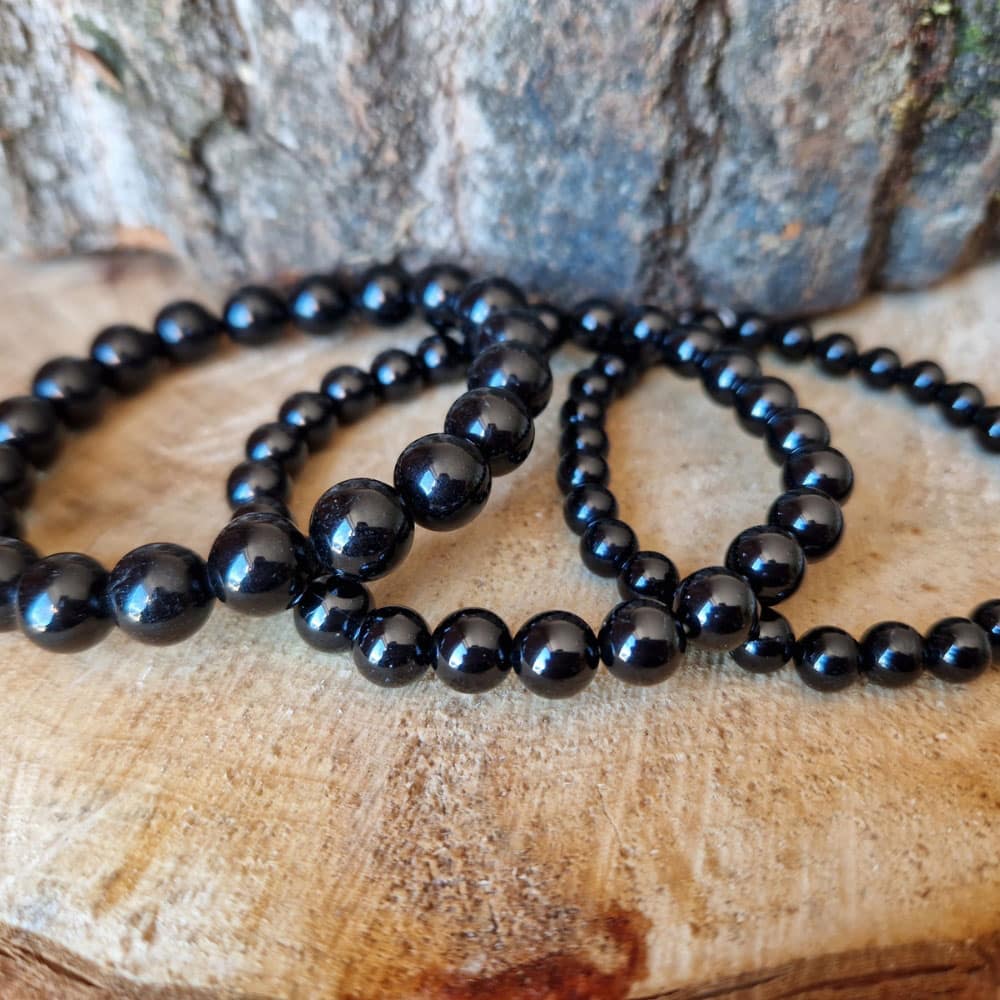 Bracelet Tourmaline noir 6 mm