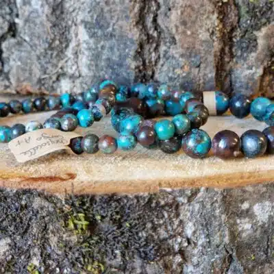 Bracelet chrysocolle du Congo A+6mm