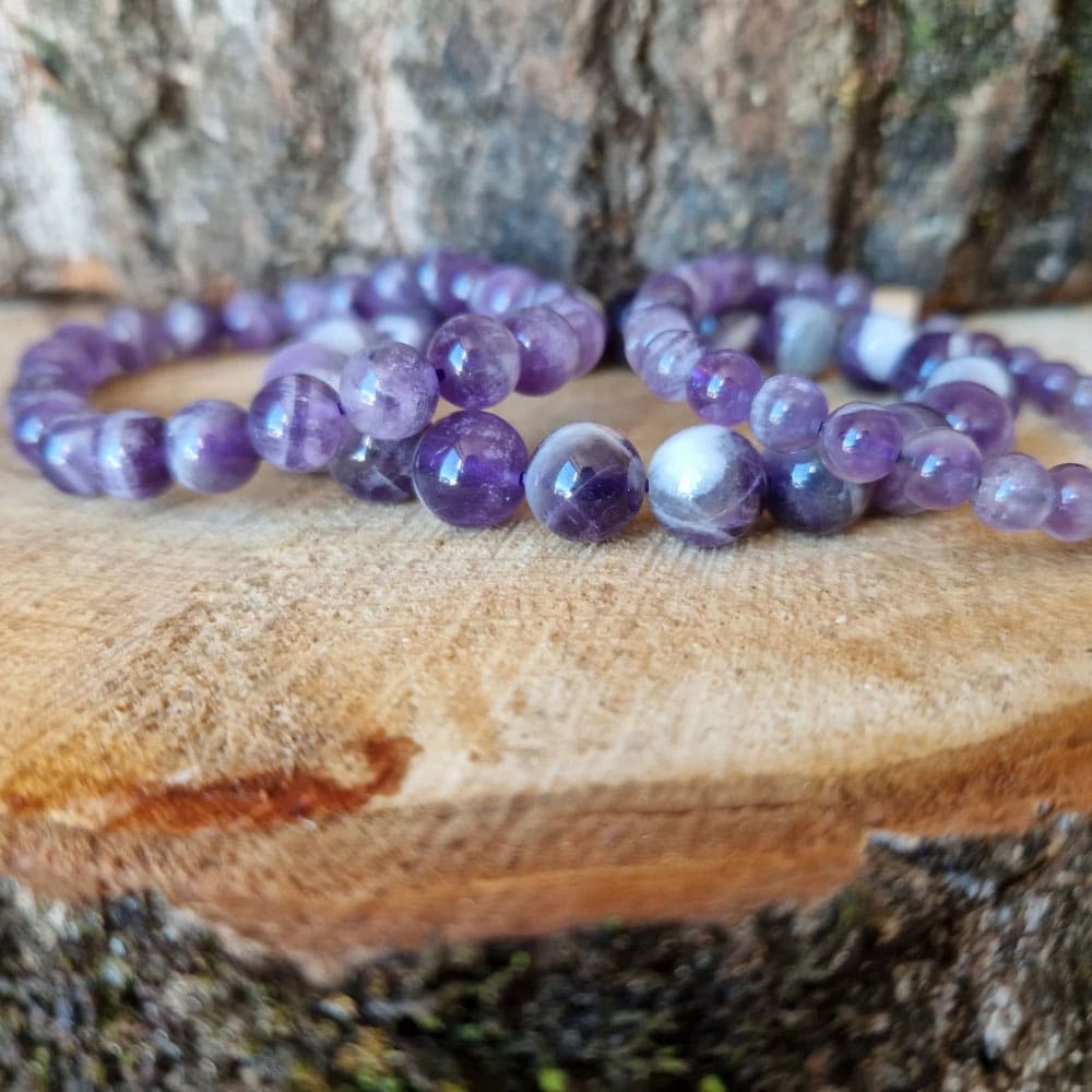 Bracelet Améthyste Rubanée 6mm