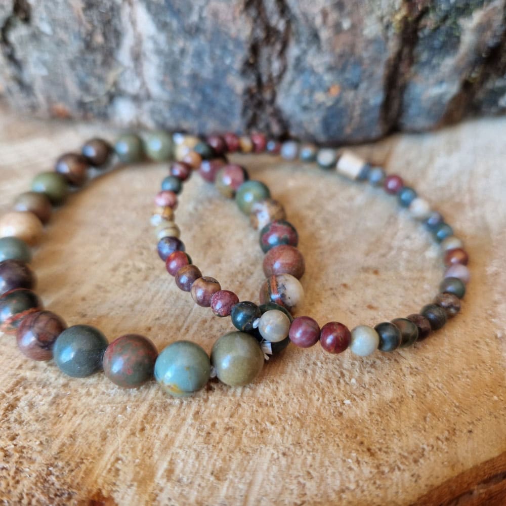 Bracelet Jaspe Polychrome 6mm
