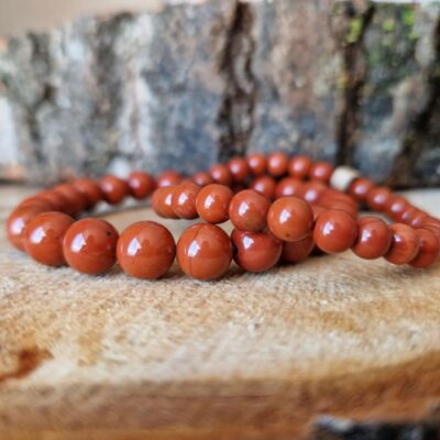 Bracelet aspe Rouge 6mm