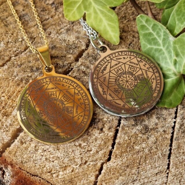 Collier Talisman De Médaille Sceau Des 7 Archanges Pour Homme