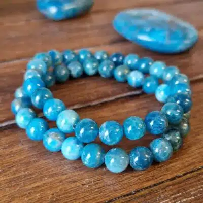 Bracelet Apatite Bleue A+ 8mm