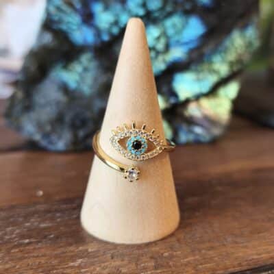 Bague Œil de Nazar doré
