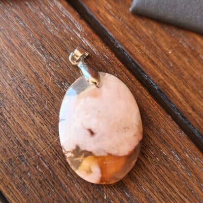 Pendentif Agate fleur de cerisier