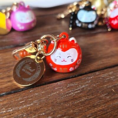 Porte clés Maneki Neko Orange