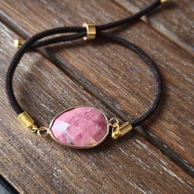 Bracelet réglable Rhodonite