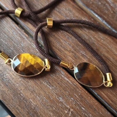 Bracelet réglable œil de tigre
