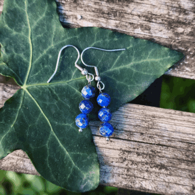 Boucle d'oreilles lapis lazuli A