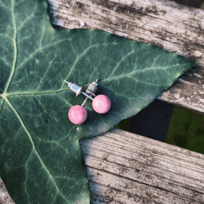Boucle d'oreille Rhodonite A
