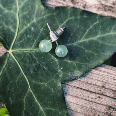 Boucles d'oreille aventurine verte A
