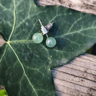 Boucles d'oreille aventurine verte A