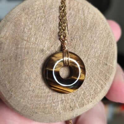 Collier donuts Oeil de tigre