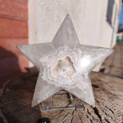 Étoile en Agate avec cristallisation
