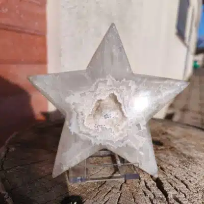 Étoile en Agate avec cristallisation