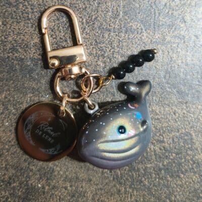 Baleine porte-bonheur Maneki Kujira Noire