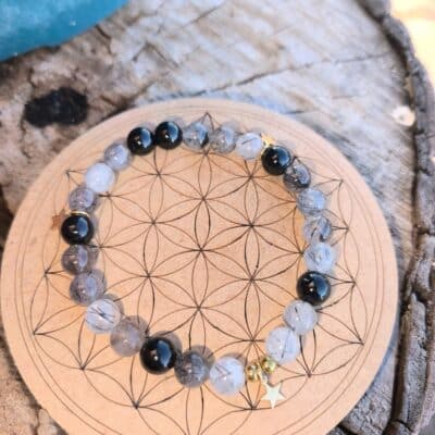 Bracelet Star Quartz Tourmaline et Tourmaline