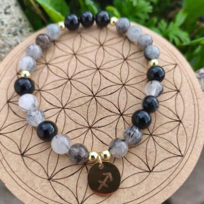 Bracelet Star Quartz Tourmaline et Tourmaline