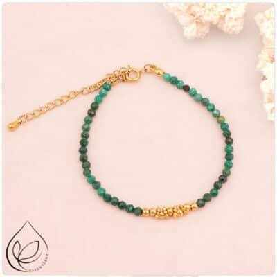 Bracelet Aléa doré Quartz fuschite