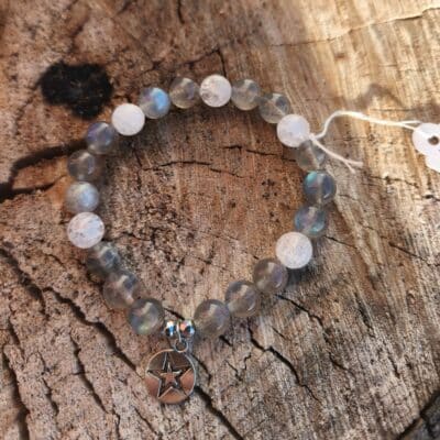 Bracelet Star Labradorite Cristal de roche