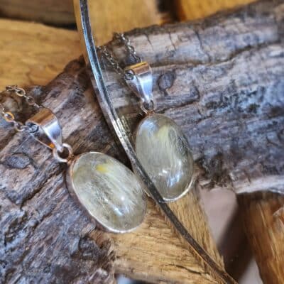 Collier Quartz rutile Argent 925