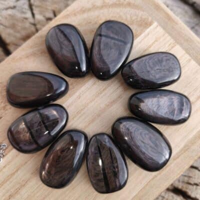 Pendentif Pierre percée Hypersthène AA