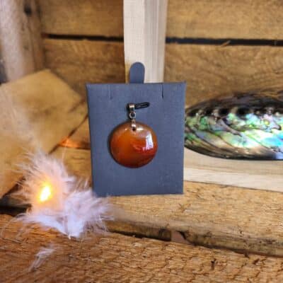 Pendentif Cornaline AA Rond