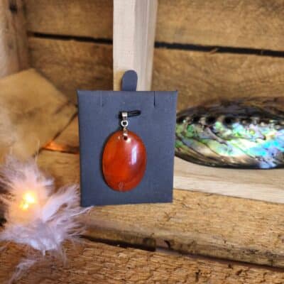 Pendentif Cornaline AA Ovale