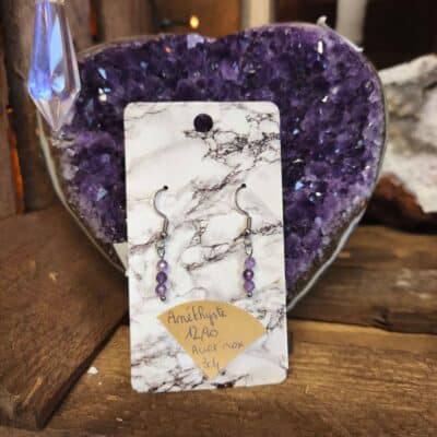 Boucle d'oreilles Améthyste facettée