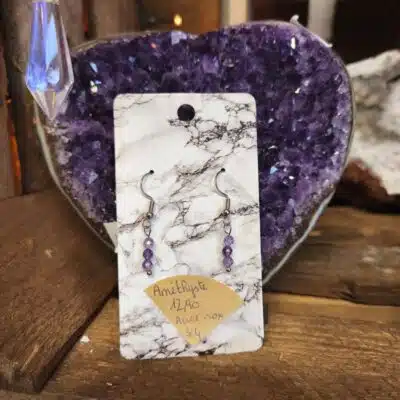 Boucle d'oreilles Améthyste facettée