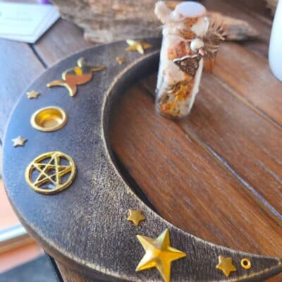 Porte-encens bois Croissant de Lune