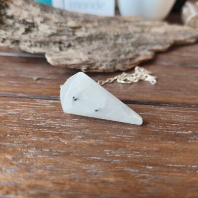 Pendule conique Quartz inclusion Tourmaline