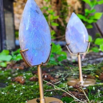 Forme Pierre de Lune et Pierre de Soleil sur socle