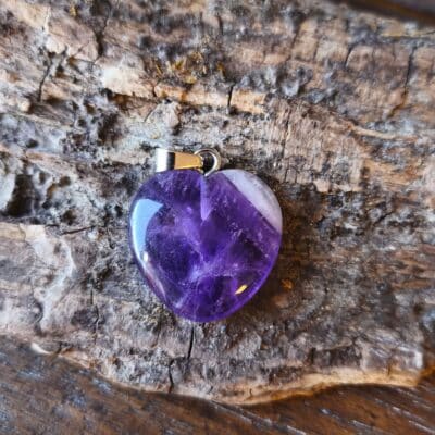 Pendentif cœur Améthyste