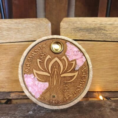 Brûle-encens Rond Namaste Quartz rose