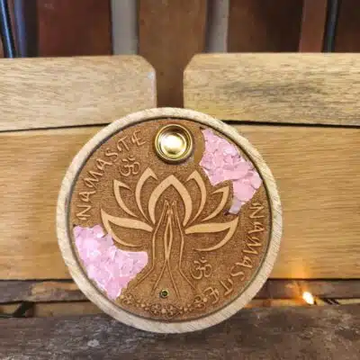Brûle-encens Rond Namaste Quartz rose