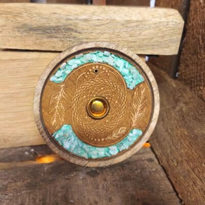 Brûle-encens Rond Attrape rêves Amazonite