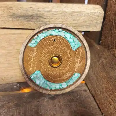 Brûle-encens Rond Attrape rêves Amazonite