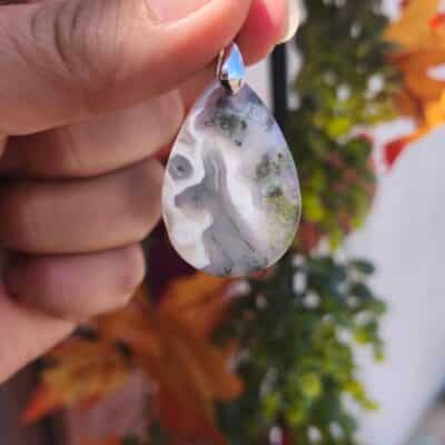Collier Agate mousse AA