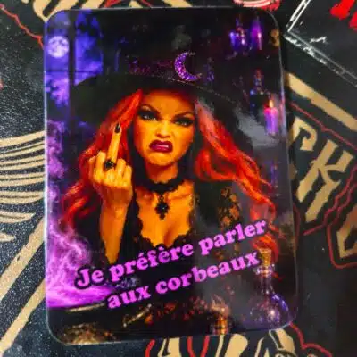 Aimant Barbie Je préfère parler aux corbeaux