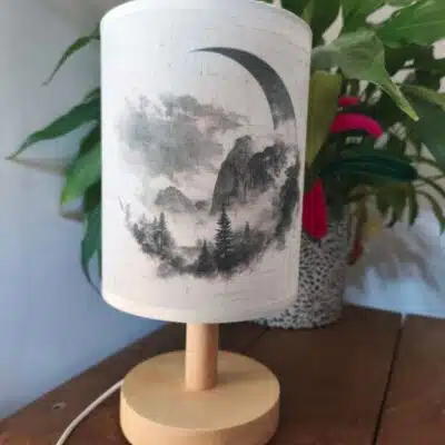 Lampe de chevet ou d'ambiance Lune Paysage