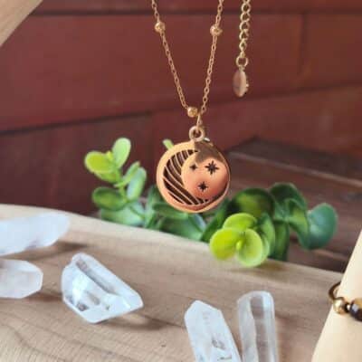 Collier Confiance en Soi Lune Œil de tigre