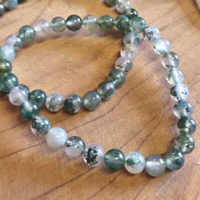 Bracelet Agate mousse AA 6mm